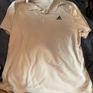White Adidas Polo Shirt